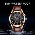 POEDAGAR Men Watch New Top Brand Luxury Waterproof Luminous Sport Wristwatch Quartz Military Genuine Leather Relogio Masculino TechVisio