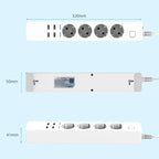Multiprise Connectée WiFi YITOM – 4 Prises EU + 4 USB | Alexa Google Home TechVisio
