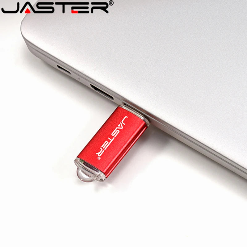 Clé USB JASTER avec Porte-Clés – 128M à 128Go, 9 Couleurs, USB 2.0, Cadeau