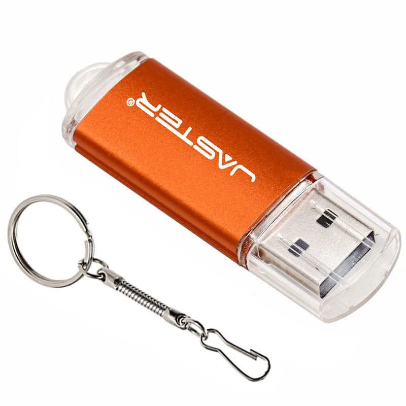 JASTER USB-Stick mit Schlüsselanhänger – 128 MB bis 128 GB, 9 Farben, USB 2.0, Geschenk