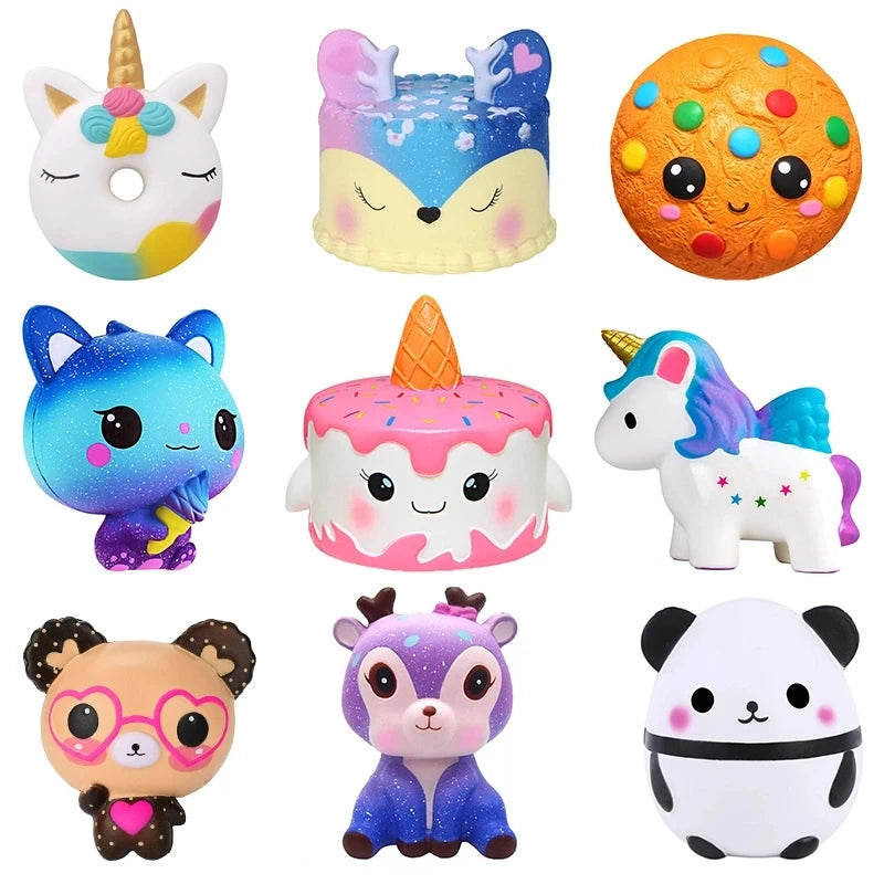 Squishy Kawaii Jumbo Slow Rising – Licorne, Panda, Chat, Cerf