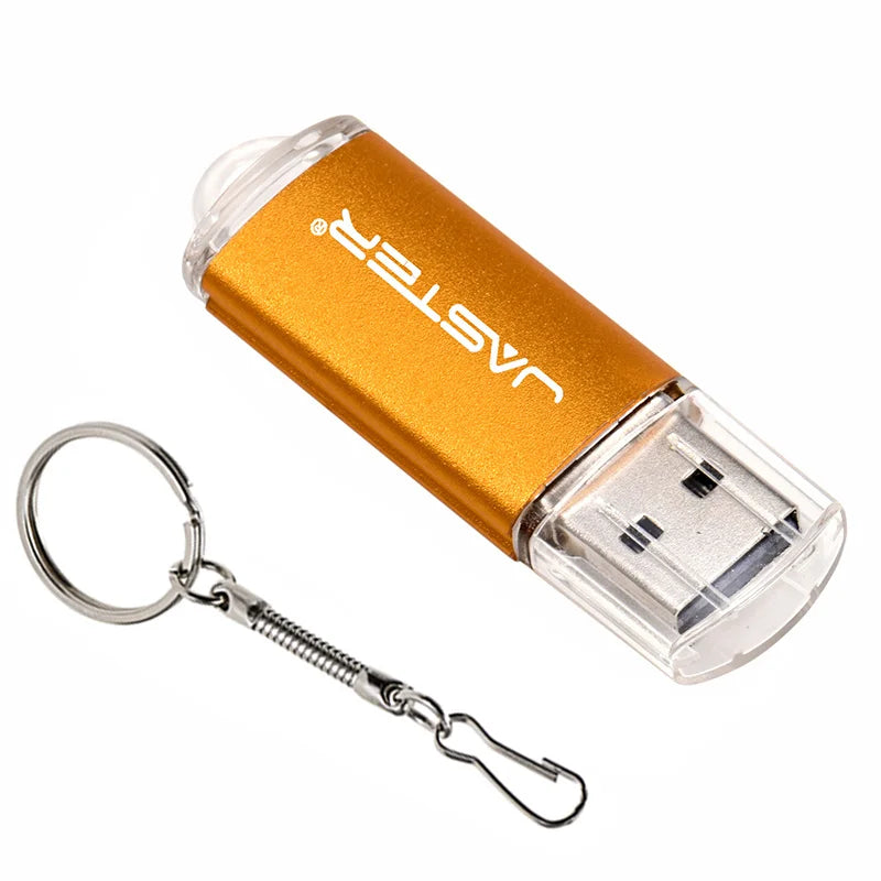 JASTER USB-Stick mit Schlüsselanhänger – 128 MB bis 128 GB, 9 Farben, USB 2.0, Geschenk