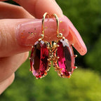 Huitan Trendy Women Oval Cubic Zirconia Earrings Temperament Elegant Design Luxury Female Dangle Earrings Aesthetic Jewelry 2022 TechVisio