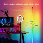 120CM LED RGB Floor Lamp Bar, Sound Pickup Ambient Light, Corner Wall Light for Bedroom, E-Sports Room Live Atmosphere Lamp TechVisio