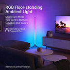 120CM LED RGB Floor Lamp Bar, Sound Pickup Ambient Light, Corner Wall Light for Bedroom, E-Sports Room Live Atmosphere Lamp TechVisio