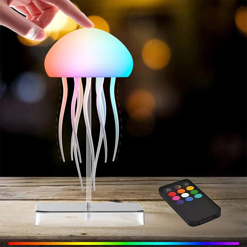 Lampe Méduse LED 9 Tentacules Dégradé Couleurs Télécommande – Déco Ambiance TechVisio