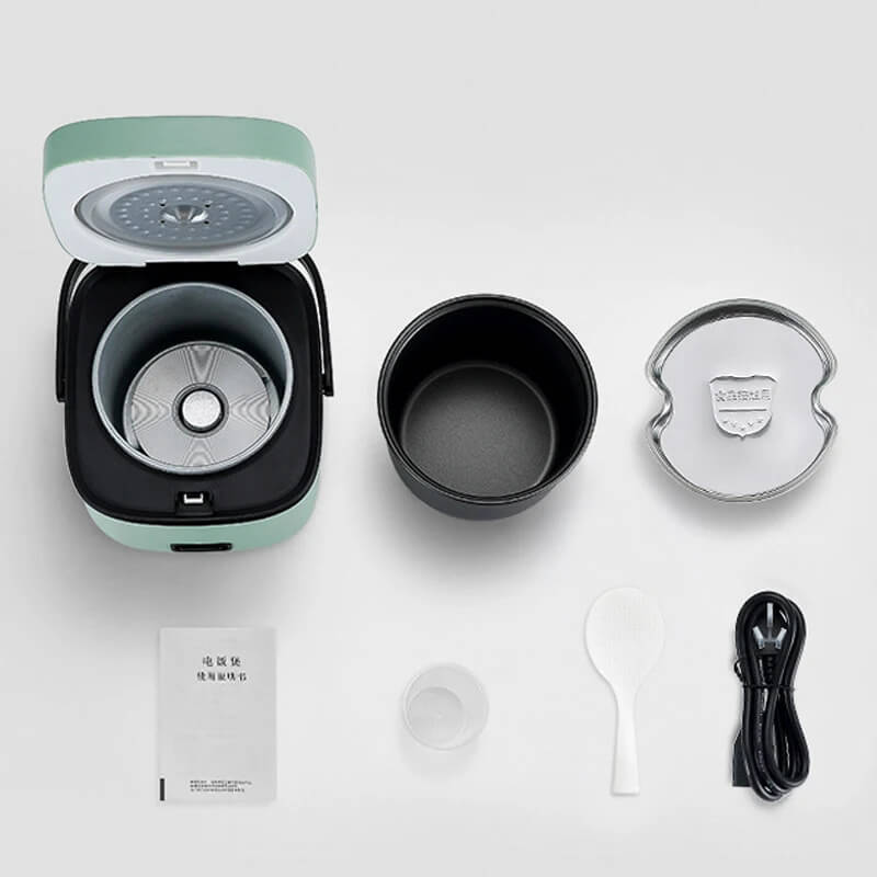 Mini Rice Cooker Automatic Household Kitchen Electric Cooking machine 1-2 People Food Warmer Steamer 1.2L Small Rice Cooker TechVisio