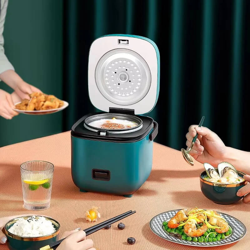 Mini Rice Cooker Automatic Household Kitchen Electric Cooking machine 1-2 People Food Warmer Steamer 1.2L Small Rice Cooker TechVisio