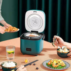 Mini Rice Cooker Automatic Household Kitchen Electric Cooking machine 1-2 People Food Warmer Steamer 1.2L Small Rice Cooker TechVisio