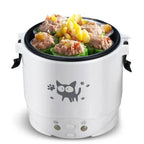 Electric Mini Rice Cooker Portable MultiCooker Household Rice Cookers 12V 24V 220V Pot Cooking Machine Pans For Car Truck Home TechVisio