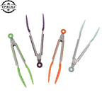 Silicone BBQ Grilling Tong Kitchen Cooking Salad Bread Serving Tong Non-Stick Barbecue Clip Clamp Stainless Steel Tools Gadgets TechVisio