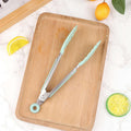 Silicone BBQ Grilling Tong Kitchen Cooking Salad Bread Serving Tong Non-Stick Barbecue Clip Clamp Stainless Steel Tools Gadgets TechVisio