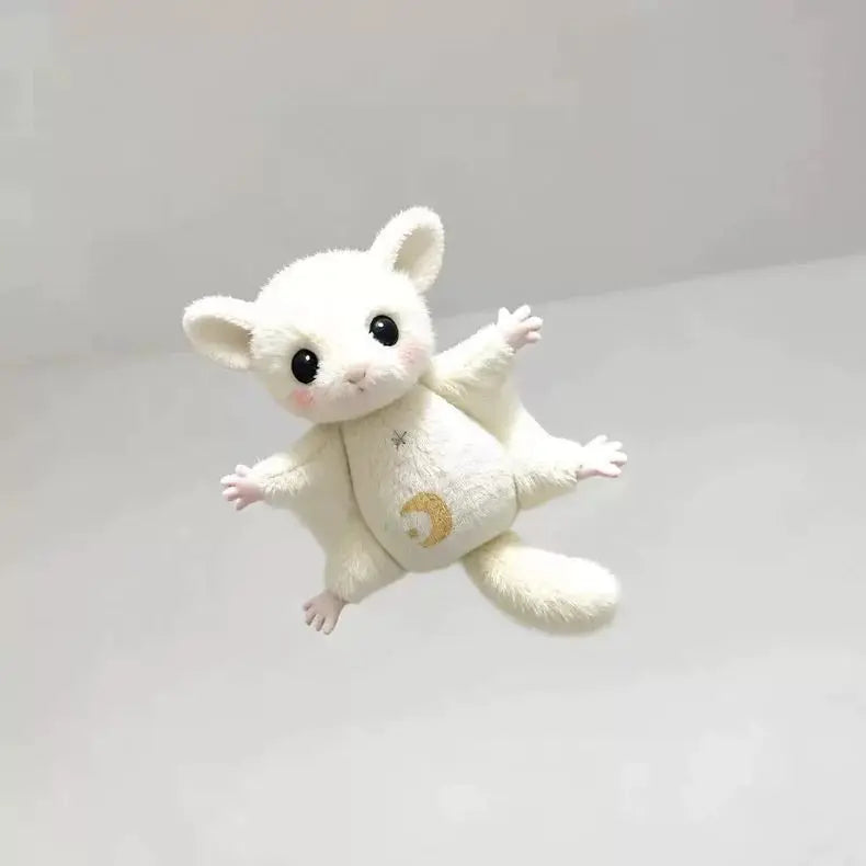 New Cute Soft Sugar Glider Plush Keychain Mini Flying Squirrel Bag Charm Fluffy Stuffed Animal Pendant Bag Accessories TechVisio