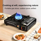 Réchaud à Gaz Portable Camping – 2900W Coupe-Vent Alliage Aluminium TechVisio