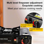 Réchaud à Gaz Portable Camping – 2900W Coupe-Vent Alliage Aluminium TechVisio