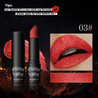 7Colors Glitter Lipstick Waterproof Long Lasting Diamond Pearlescent Metallic Lipstick Black Lipgloss Women Lips Makeup Cosmetic TechVisio