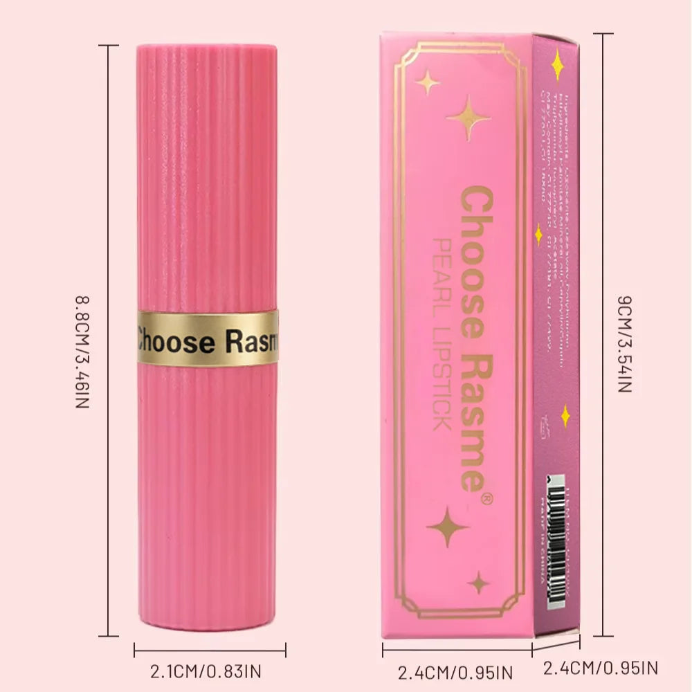 Pearlescent Pink Glitter Velvet Lipstick Metallic Waterproof Long Lasting Matte Shimmer Diamond Lipstick Women Makeup Cosmetic TechVisio