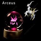 Boule de Cristal Pokémon 3D LED – 36 Personnages, Socle Lumineux, Cadeau TechVisio