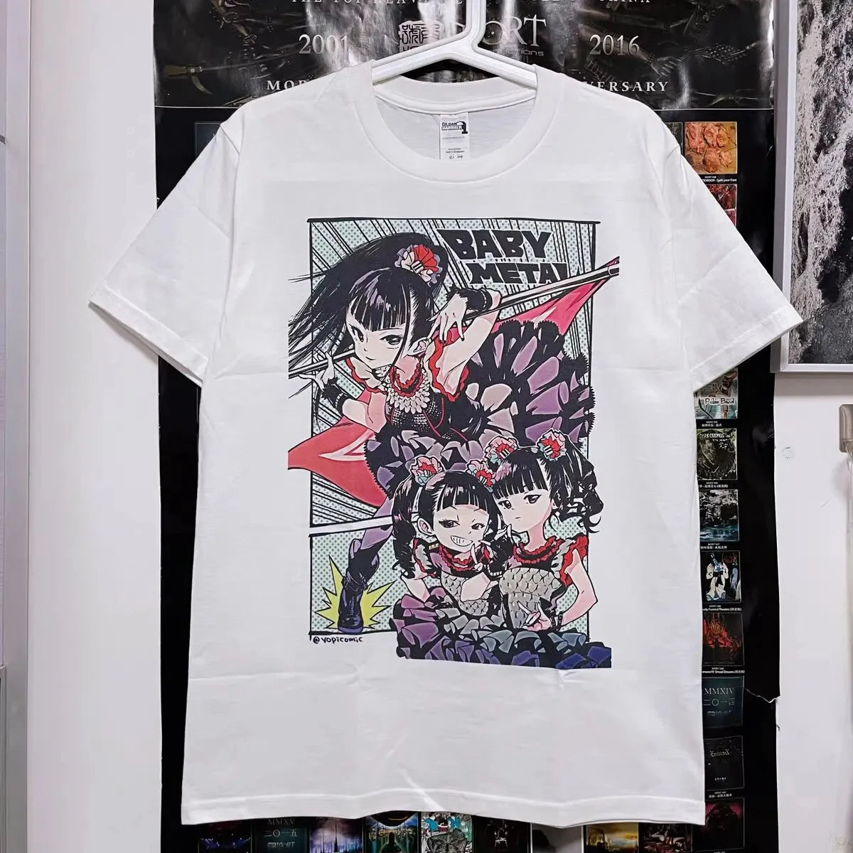 Japanese Metal Idol Group BABYMETAL Mange Poster Graphic Print T-shirt Men Women O-neck Cotton Fashion Tee Oversized Summer Tops TechVisio