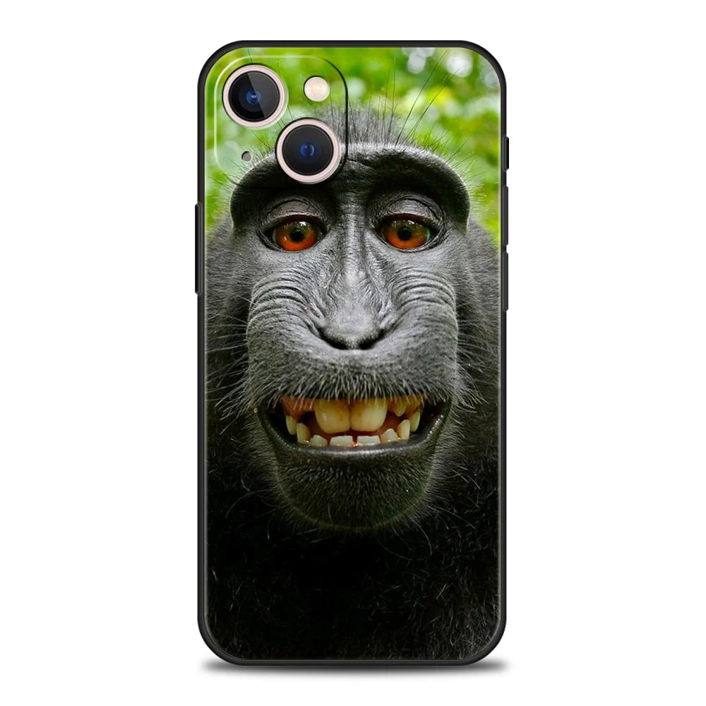 Luxury TPU Soft Phone Case For iPhone 17 Air 16E 16 11 15 14 Pro MAX 12 13 7 8 Plus X XR XS SE 2022 Cover Monkey TechVisio