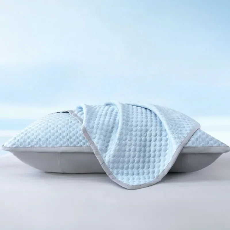 Summer Cooling Pillowcase Solid Color Ice Bean Bean Pillowcase Cool Feeling Air Conditioning Cover Washable  (No Pillow) 48x74cm TechVisio