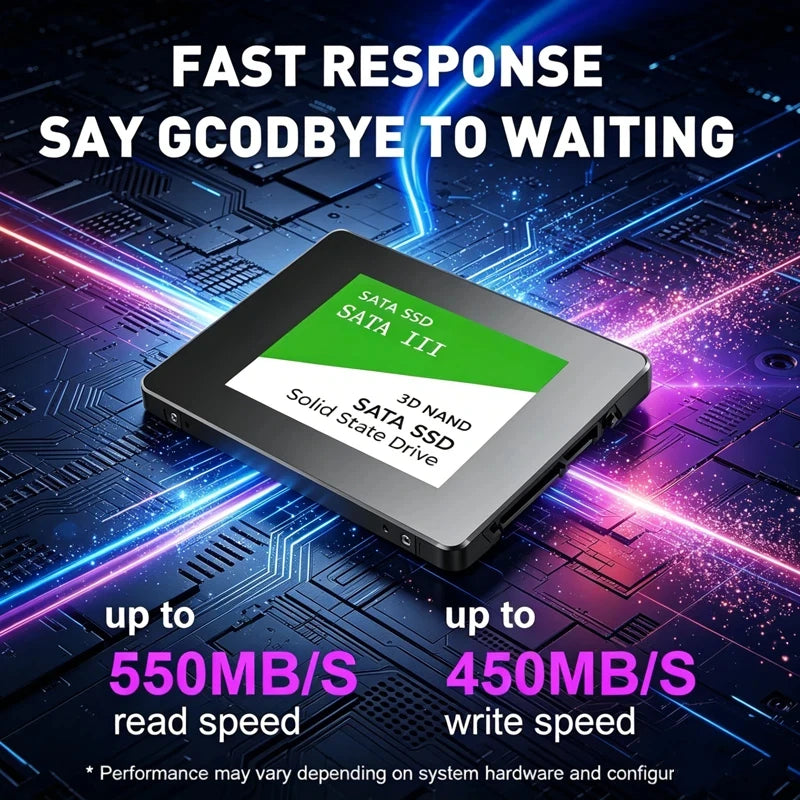 SSD Interne 2.5" SATA III – 500Go à 4To, Slim 7mm, PC/Laptop/PS4/PS5