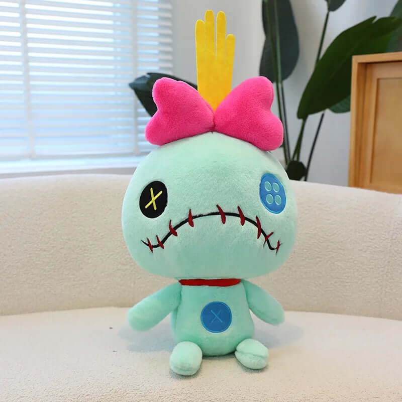 25cm Kawaii Disney Scrump Green Pink Plush Toy Soft Stuffed Cartoon Pillow Plushies Doll Boy Girl Room Decoration Birthday Gifts TechVisio