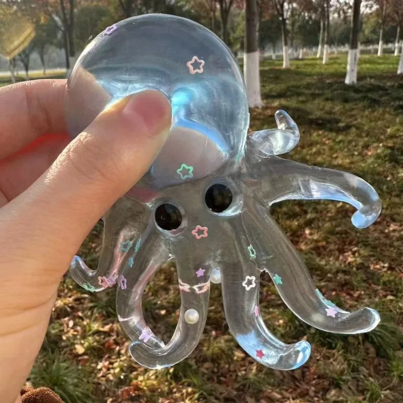 Ocean Stress-Relief Squishy Octopus – Stretchable Squeeze Toy, Slow Rebound, Decompression Gift
