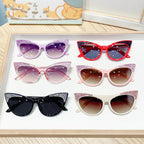 Lovely Cat Eye Children Sunglasses Shiny Bowknot Sun Glasses Kids Cute Baby Eyewear Trend Girls Boy Eyeglasses TechVisio