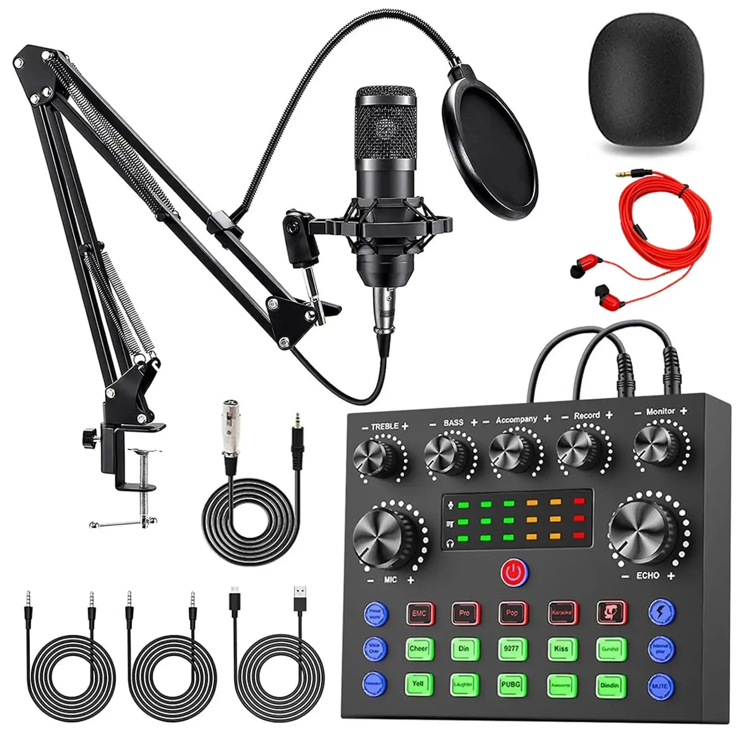 Kit Streaming V8S – Carte Son Double DSP | Micro BM-800 | BT 5.0 TechVisio
