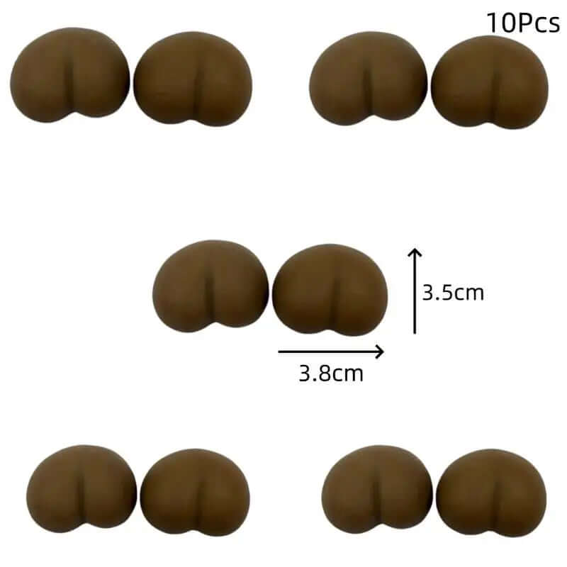 10Pcs Fun Noctilucent Butt Mochi Squeeze Stereo Relieve Stress Peach Bum Sticker Mobile Phone Decoration Accessories Toy TechVisio