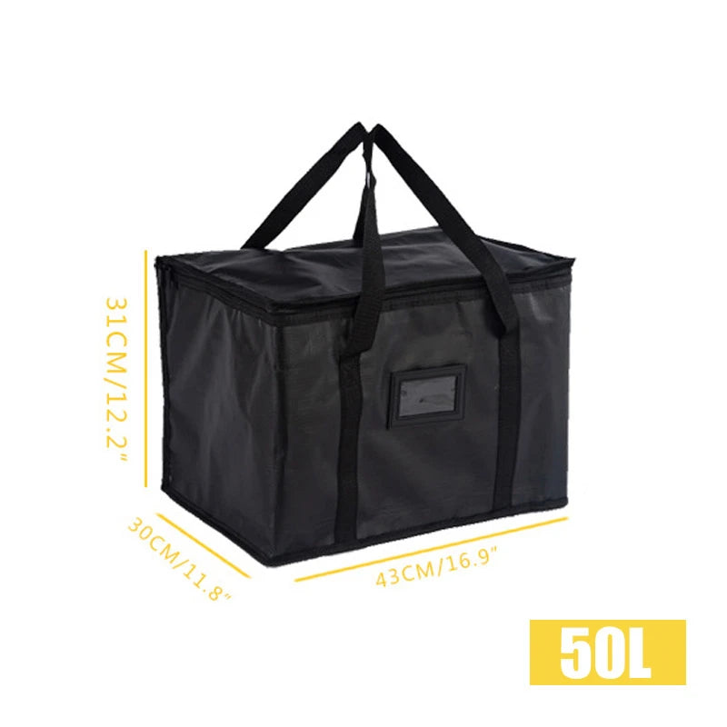 1pc Large Insulated Picnic Bags, Thermal Food Cooler Tote for Outdoor Camping Beach, Leakproof Portable Cooler Bag with Zipper TechVisio