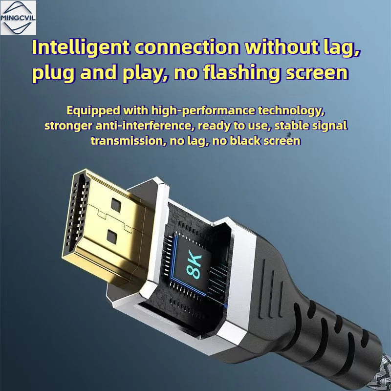 MINGCVIL HDMI 2.1 Kabel – 8K 60Hz | 4K 120Hz | 48 Gbit/s | 0,5m bis 5m
