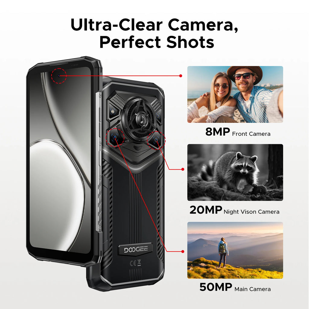 DOOGEE Blade20 Pro – Robustes Smartphone | 11800mAh | 125dB | IP68 | Android 15