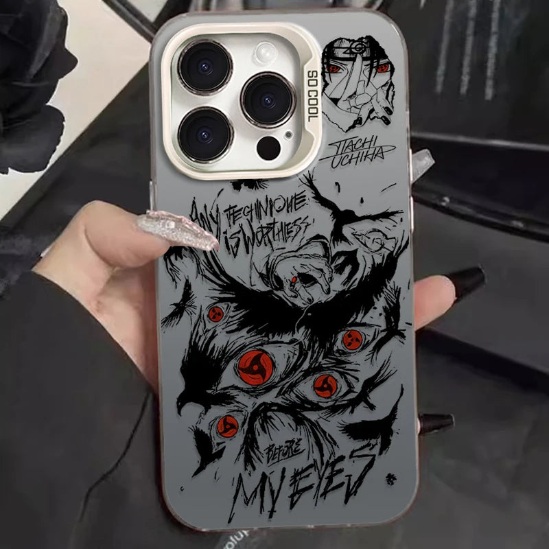 iPhone Naruto Hülle – Uchiha Itachi, PC+TPU Stoßfest, iPhone X bis 17 Pro Max