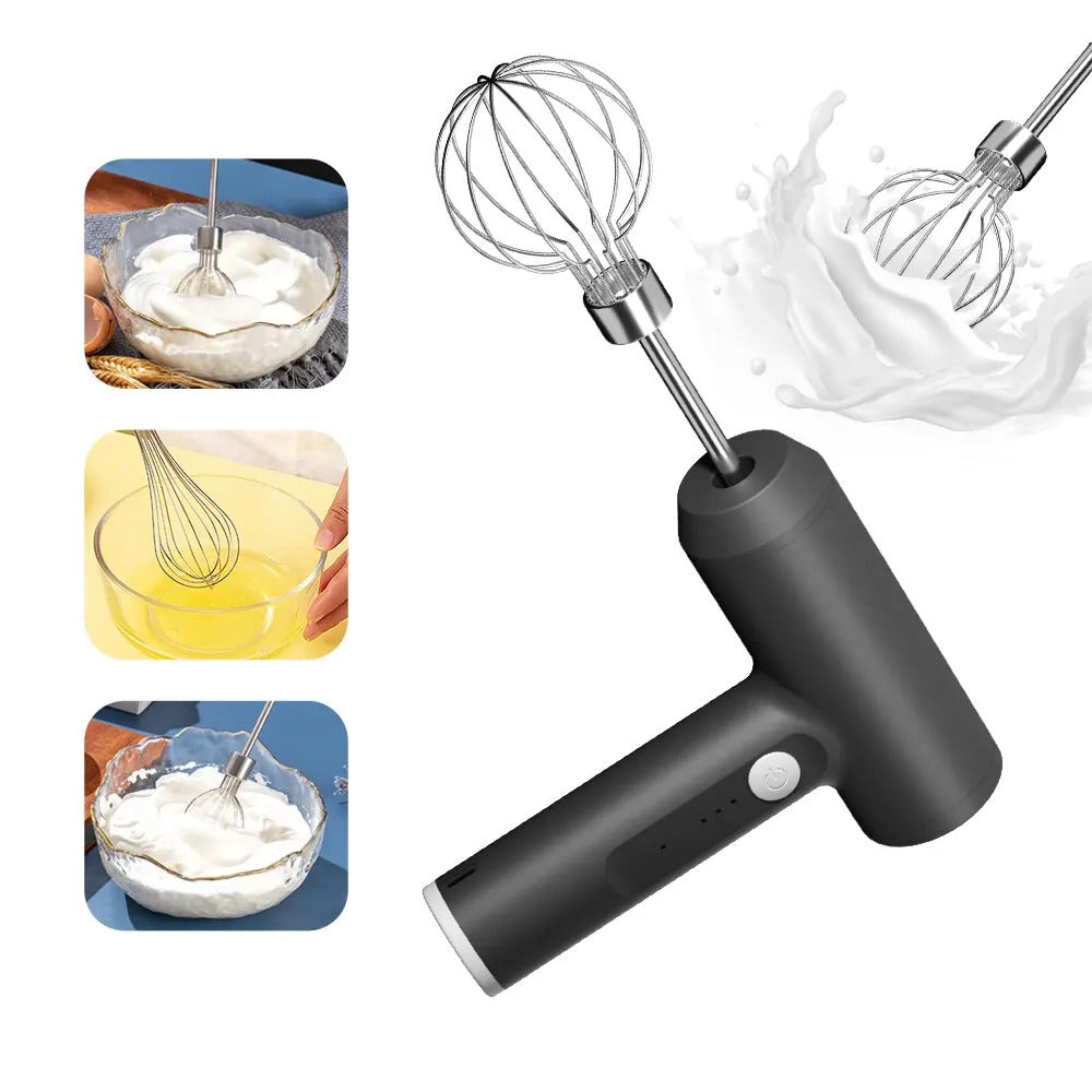 Batteur Électrique Sans Fil Portable 3 Vitesses – Pâtisserie TechVisio