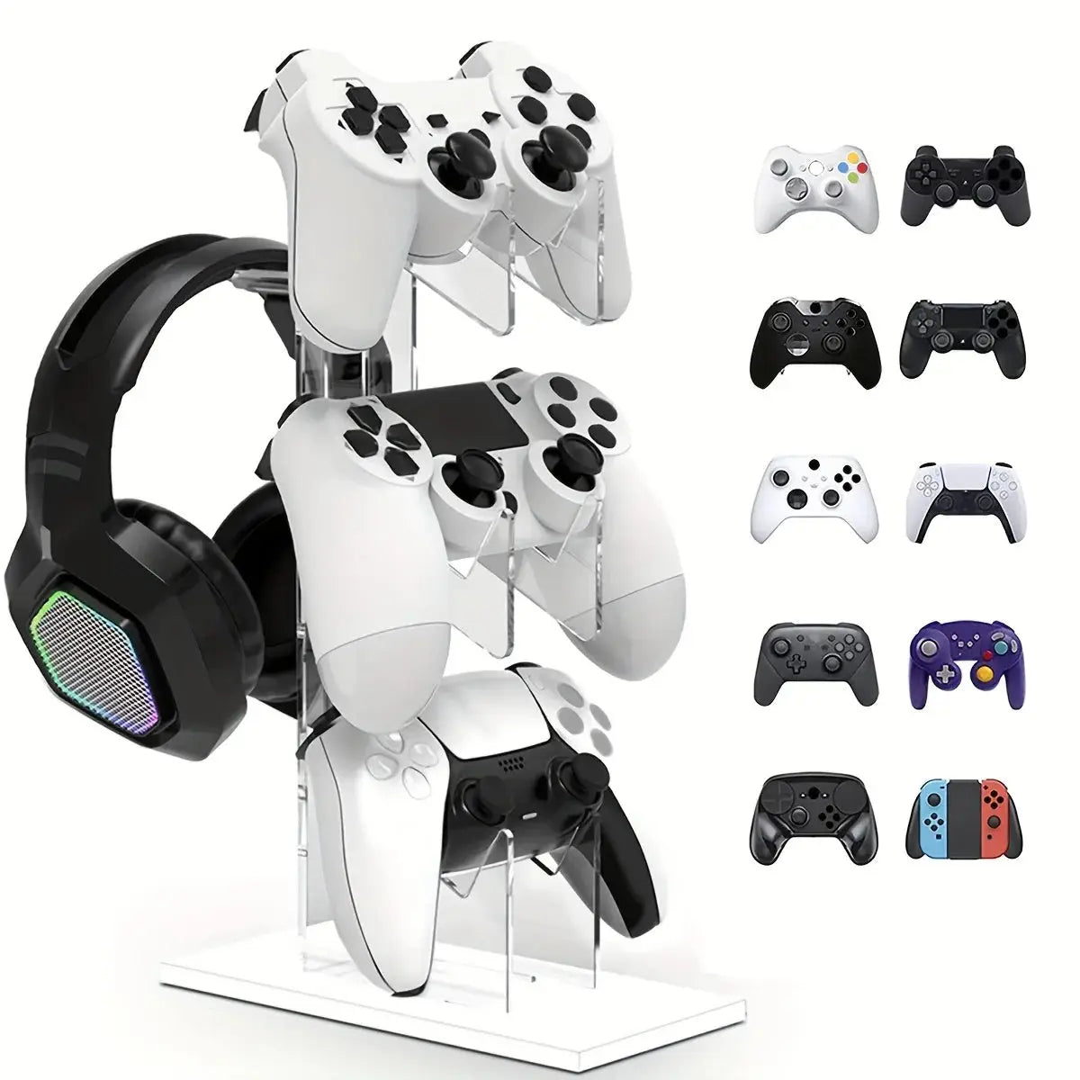 Support Manette & Casque Gaming LOKPAD – 3 Niveaux | PS5 PS4 | 4 Coloris TechVisio