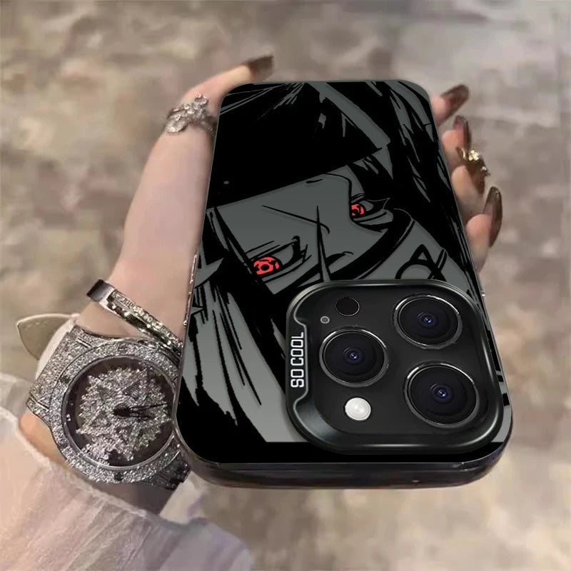 iPhone Naruto Hülle – Uchiha Itachi, PC+TPU Stoßfest, iPhone X bis 17 Pro Max