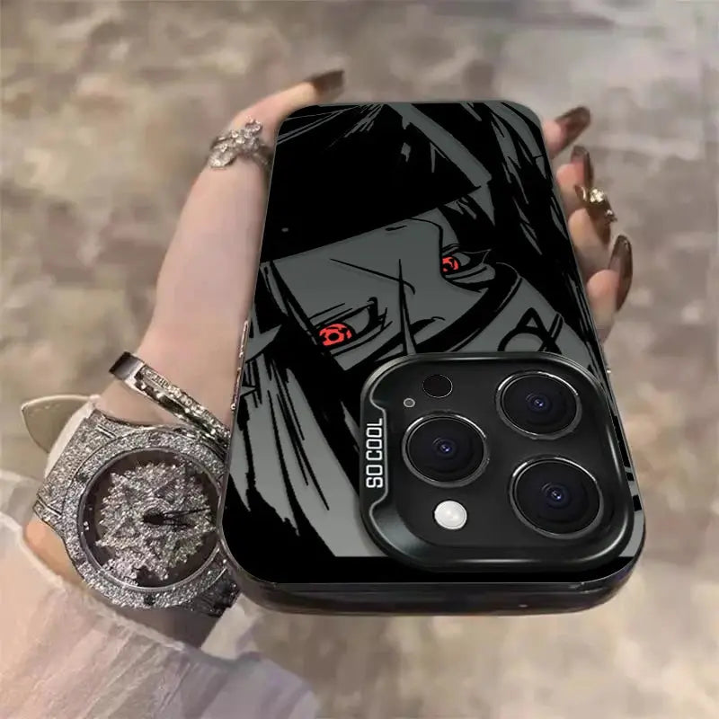 Coque iPhone Naruto – Uchiha Itachi, PC+TPU Anti-Choc, iPhone X à 17 Pro Max TechVisio