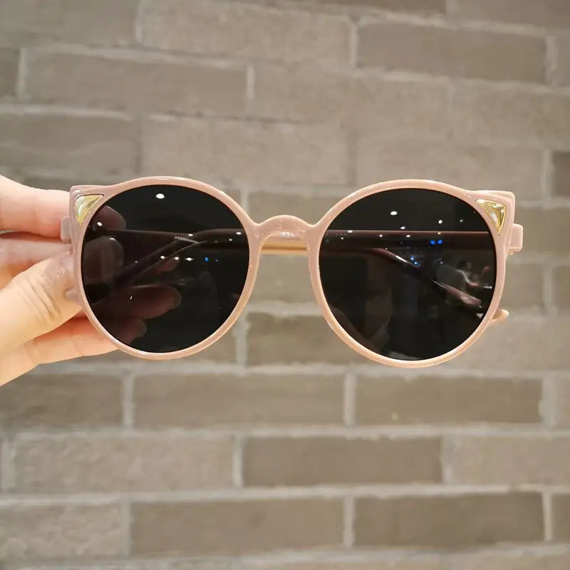Girls Boys Cute Animal Cartoon Ears Sunglasses Outdoor Sun Protection Children Lovely Vintage Sunglasses Protection Classic Kids TechVisio