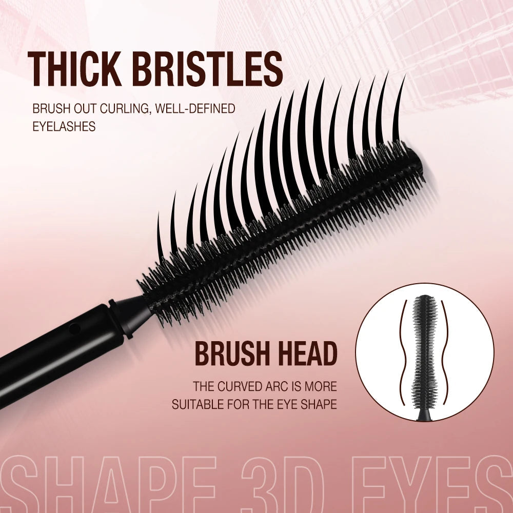 O.TWO.O Mascara Waterproof 4D Silk Fiber Curling Volume Lashes Thick Lengthening  Nourish Eyelash Extension High Quality Makeup TechVisio