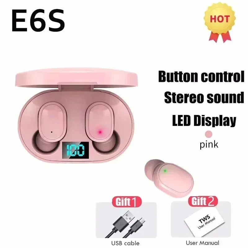 Écouteurs TWS EOENKK E6S – ANC | LED | Waterproof | 5 Coloris
