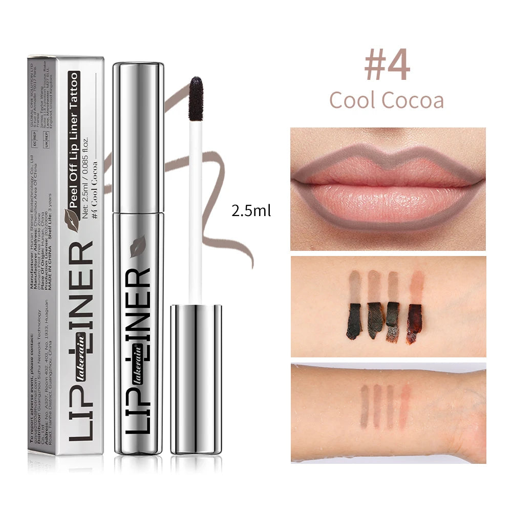 Lip Liner Pencil Peel Off Lip Stain Tattoo Long Wearing Matte Waterproof Smudge Proof Transfer Proof Lip Cosmetic For All Day TechVisio