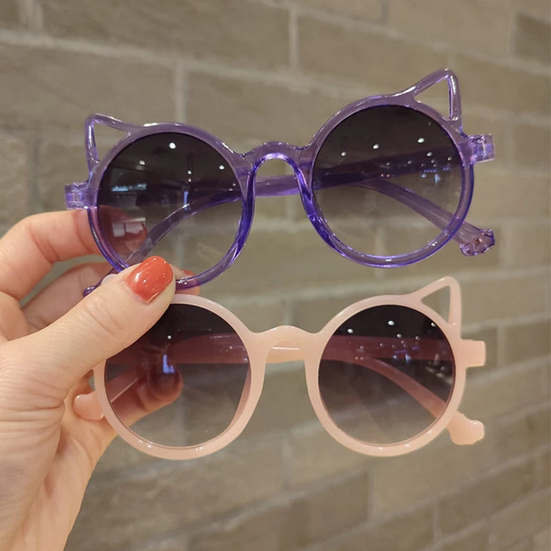 Girls Boys Cute Animal Cartoon Ears Sunglasses Outdoor Sun Protection Children Lovely Vintage Sunglasses Protection Classic Kids TechVisio