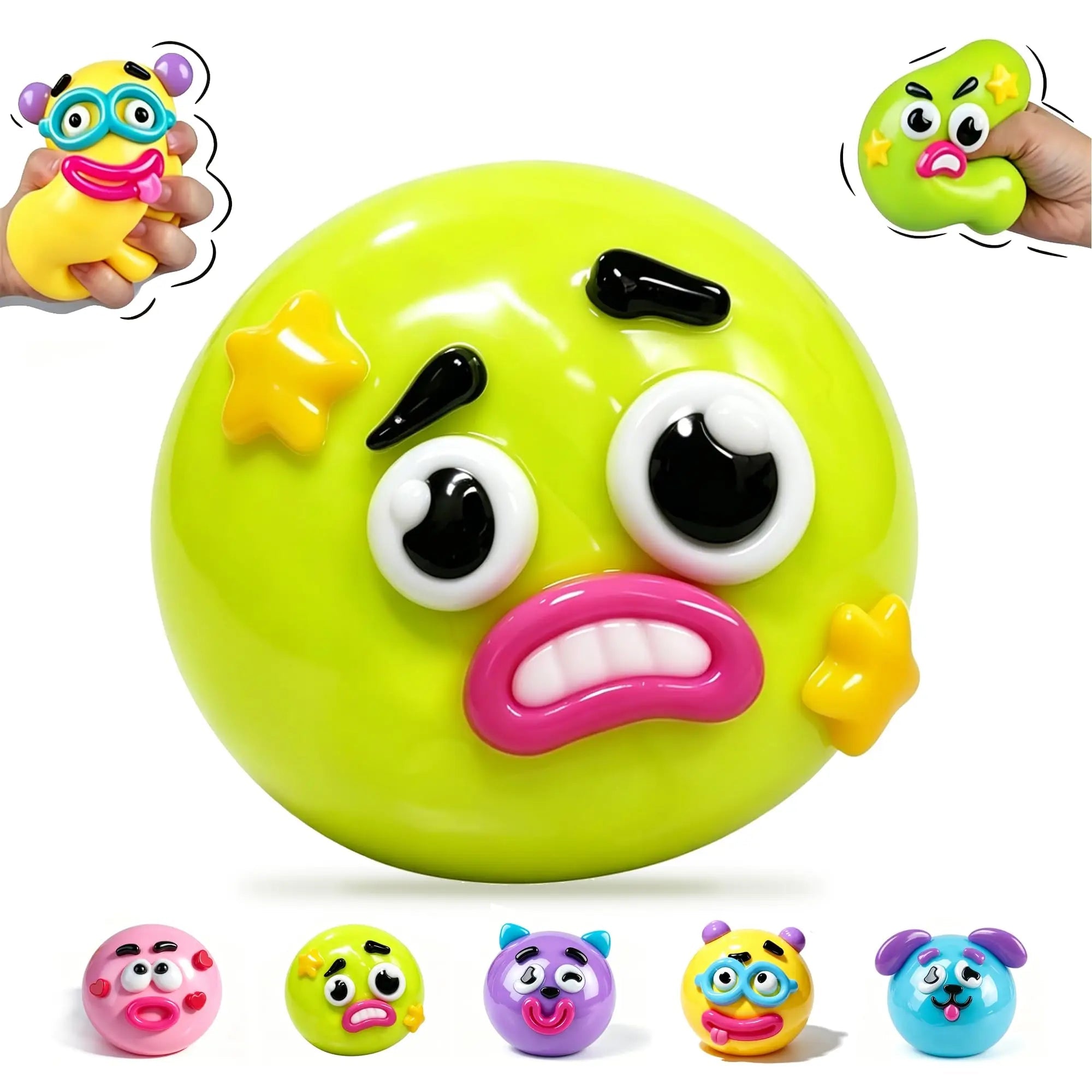 Smushers Squishy DIY Curiosities Dog Face Swap Soft Moldable Slow Rise Squeeze Toy Blind Box Relaxing Sensory Gift TechVisio