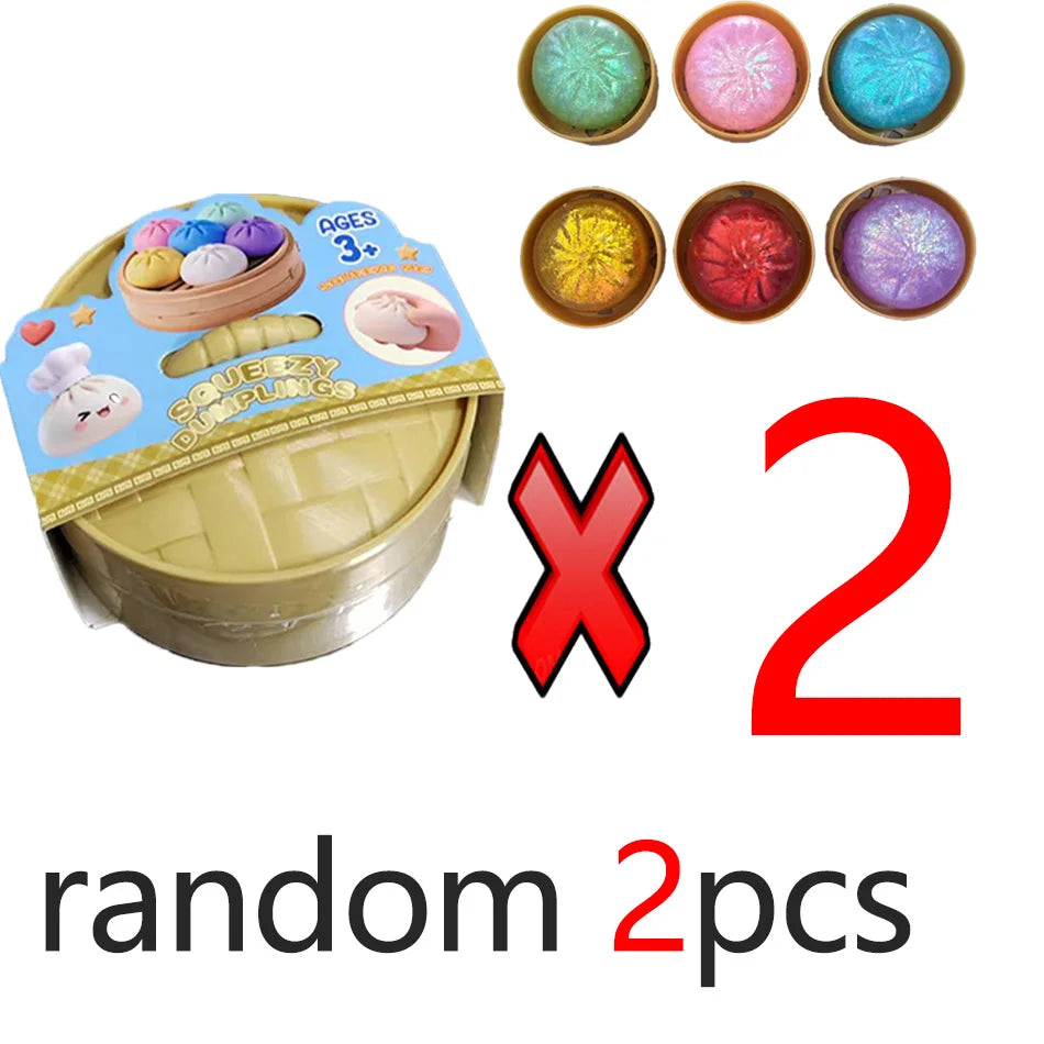 Squishy Anti-Stress Bao Ravioli – Fidget Toy TPR, Slow Rising