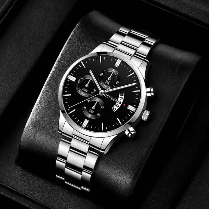 Montre Quartz Homme – Acier Inoxydable Style Fashion Luxe DEYROS