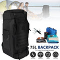 75L Wear-Resistant Waterproof Jungle Camouflage Backpack – Large-Capacity Mountaineering Rucksack for Camping, Hiking & Cycling | Ergonomic Straps & Ventilated Back for All-Day Comfort | Heavy-Duty for Outdoor Adventures & TechVisio