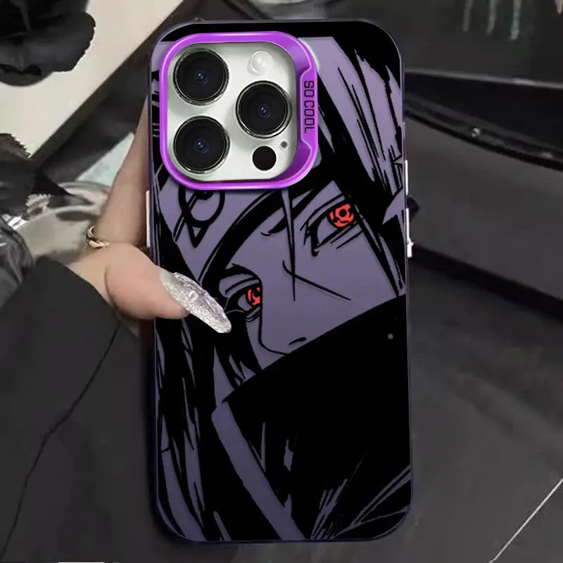 Coque iPhone Naruto – Uchiha Itachi, PC+TPU Anti-Choc, iPhone X à 17 Pro Max TechVisio