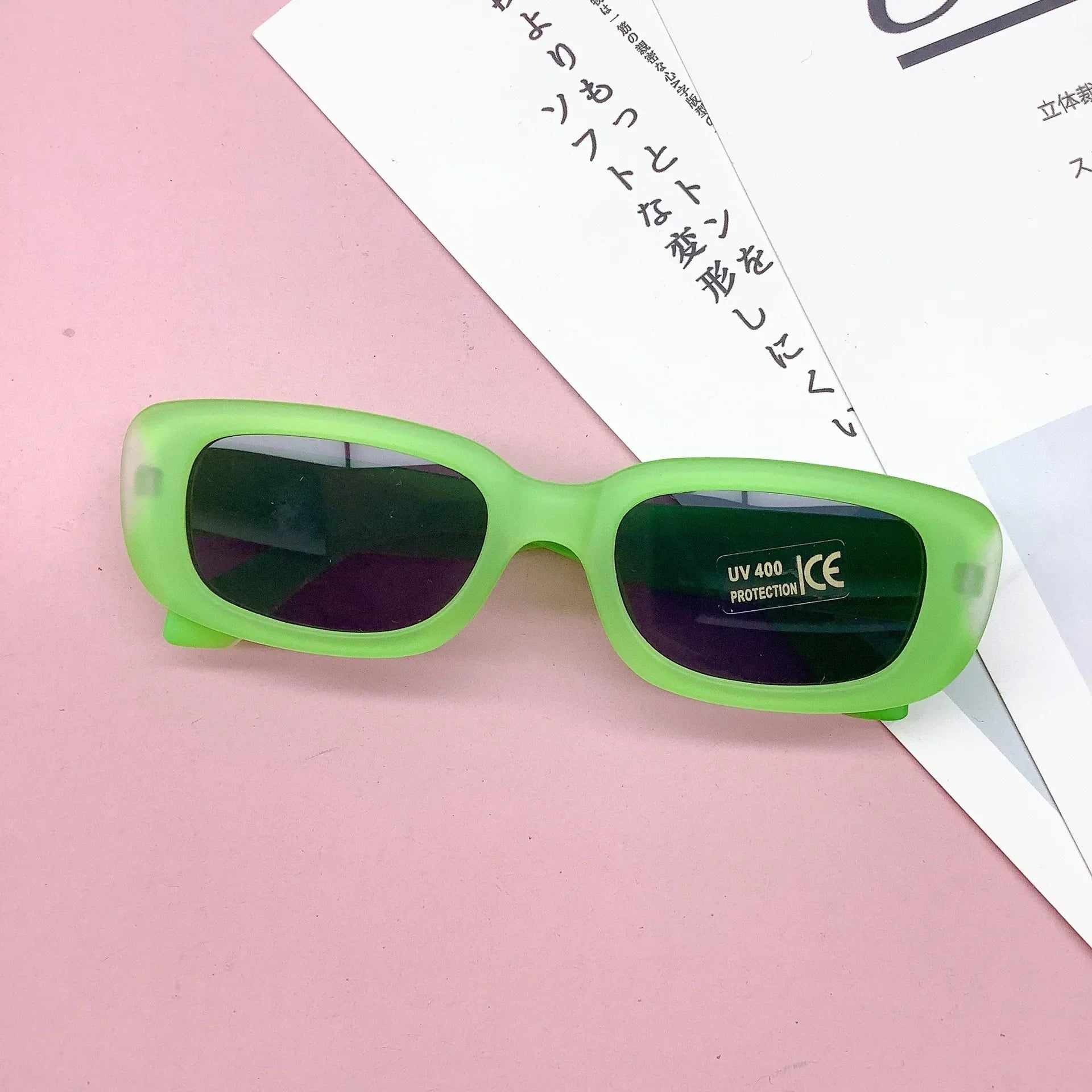 Children Cute Vintage Frosted Rectangle Sunglasses Outdoor Girls Boys Sweet Sun glasses Protection Classic Kids eyewear UV400 TechVisio